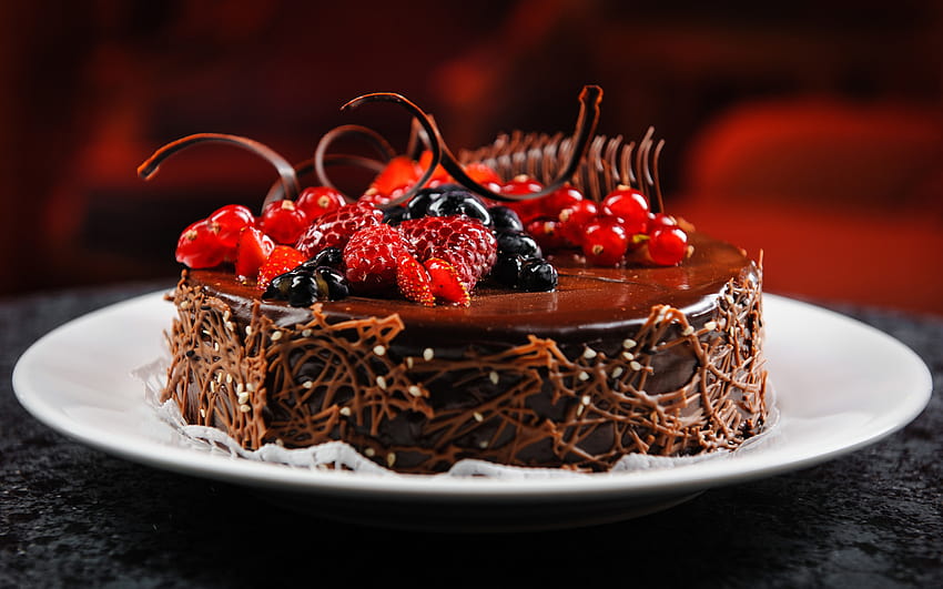 Front View Delicious Chocolate Cake Concept. High Quality and Resolution  Beautiful Photo Concept Stock Photo - Image of celebration, decoration:  214347940