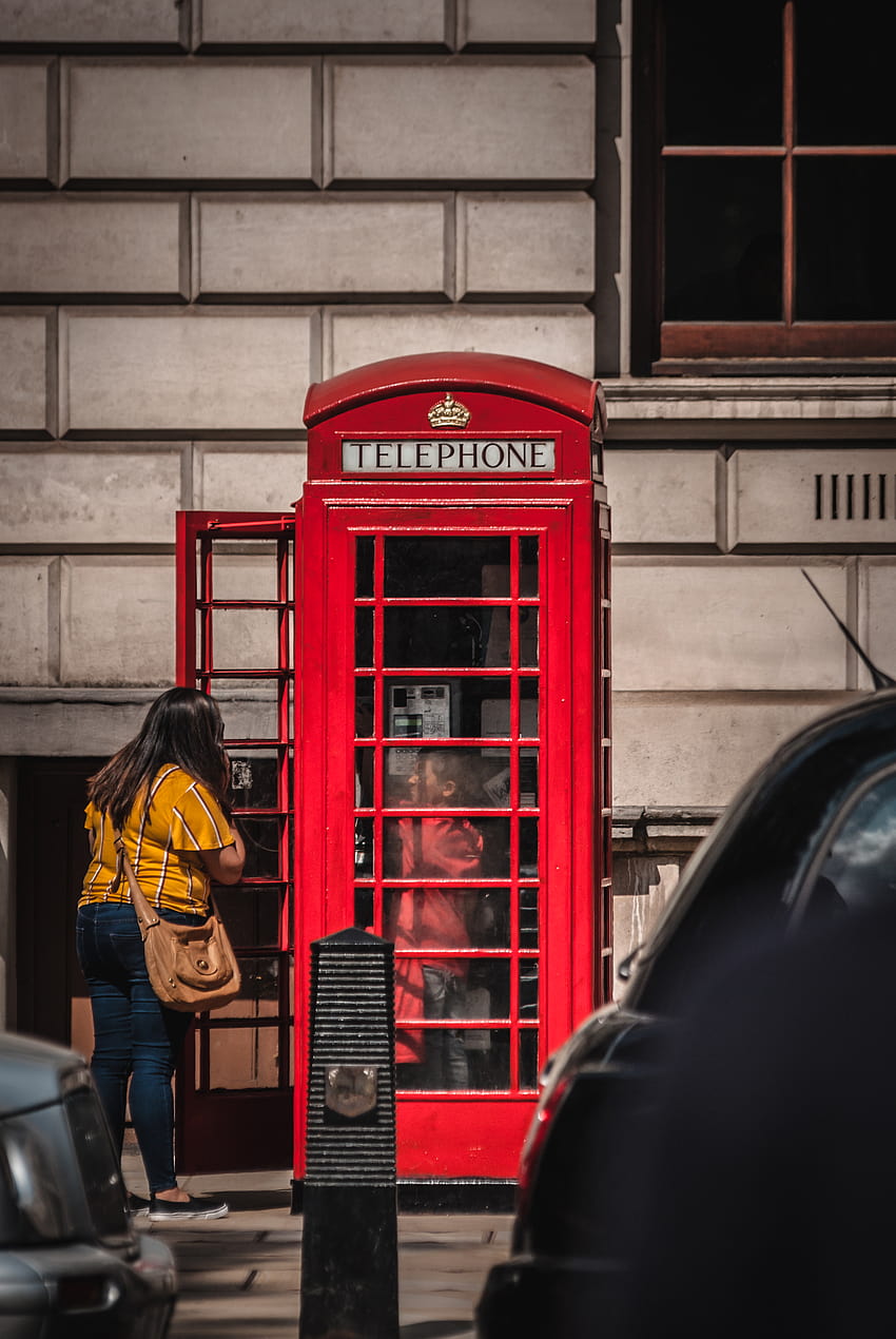 Rote Telefonzelle · Stock HD-Handy-Hintergrundbild
