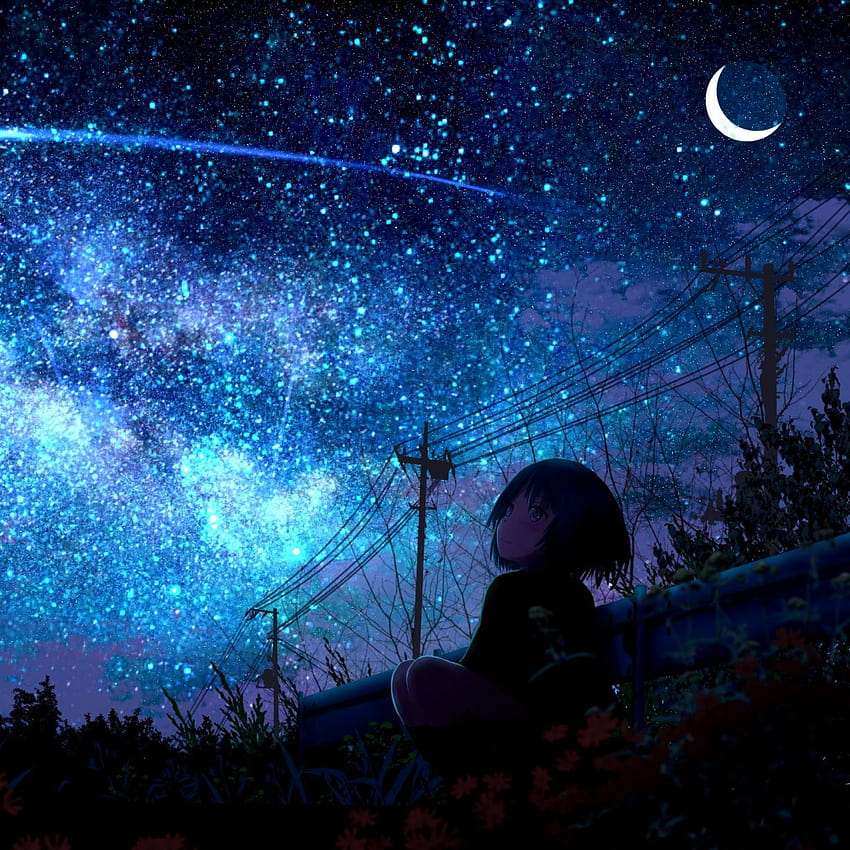 Lonely Anime, anime lonely moon HD phone wallpaper | Pxfuel