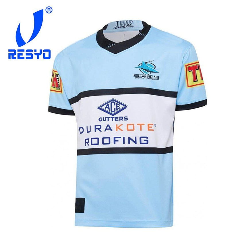RESYO FOR Cronulla Sutherland Sharks 2020 Men's Replica Home Jersey Rugby Sport Shirt S 5XL HD phone wallpaper