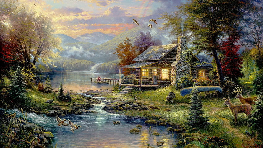Country House Art Paintings [1920x1200] für Ihr Sommer-Kunstwerk, Handy & Tablet HD-Hintergrundbild