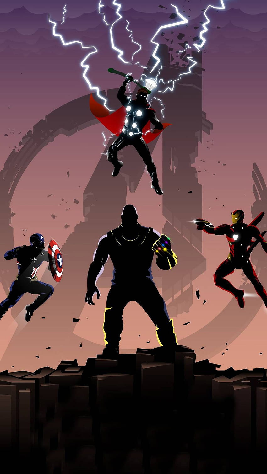 Avengers Vs Thanos HD phone wallpaper