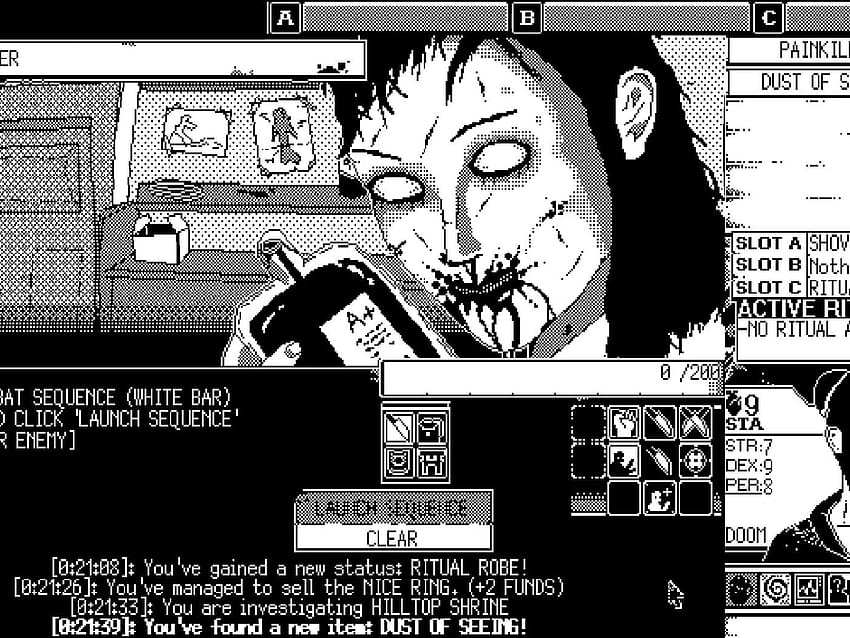 World of Horror lets me bring doom upon myself, error anime black and white glitch HD wallpaper