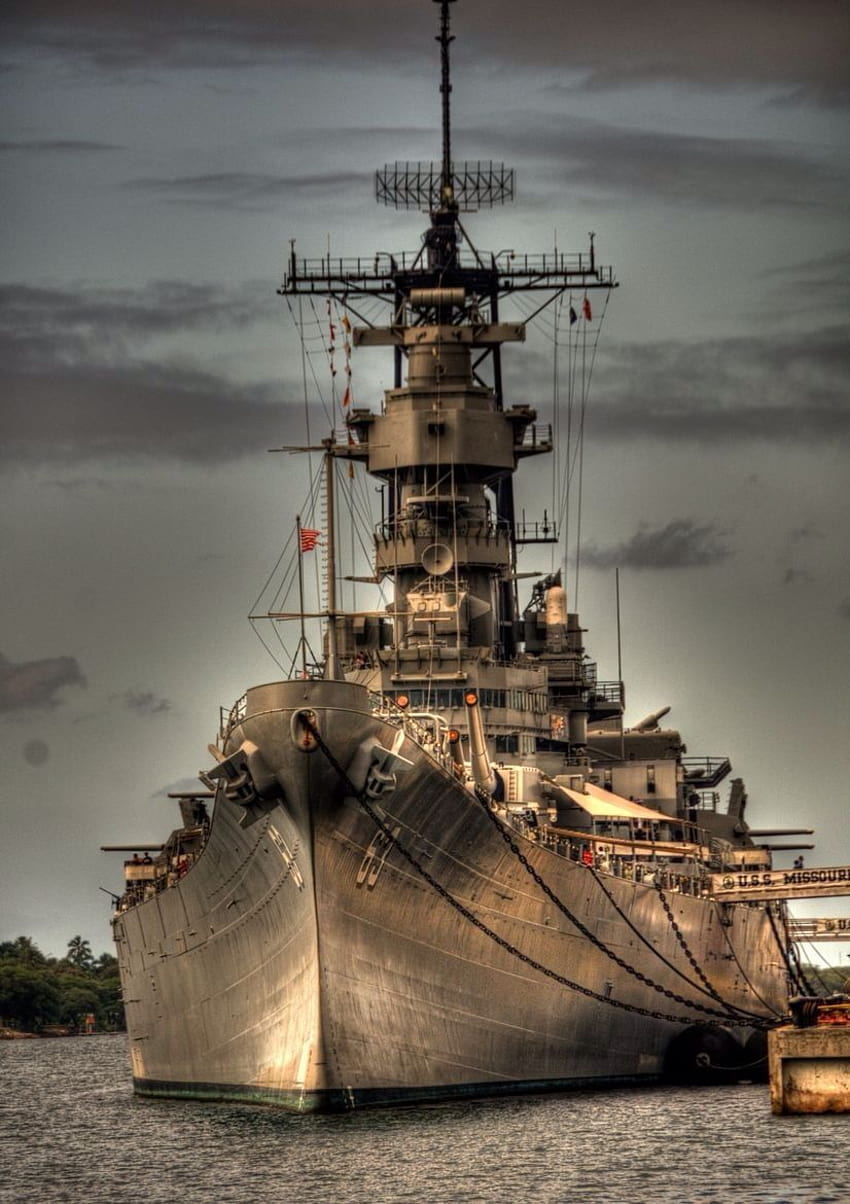 真珠湾の戦艦ミズーリ。 戦艦ミズーリ、 HD電話の壁紙
