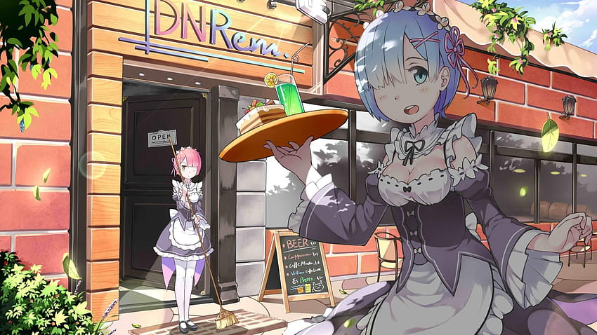 Zero Maid Cafe From Gallsource, anime cafe HD wallpaper