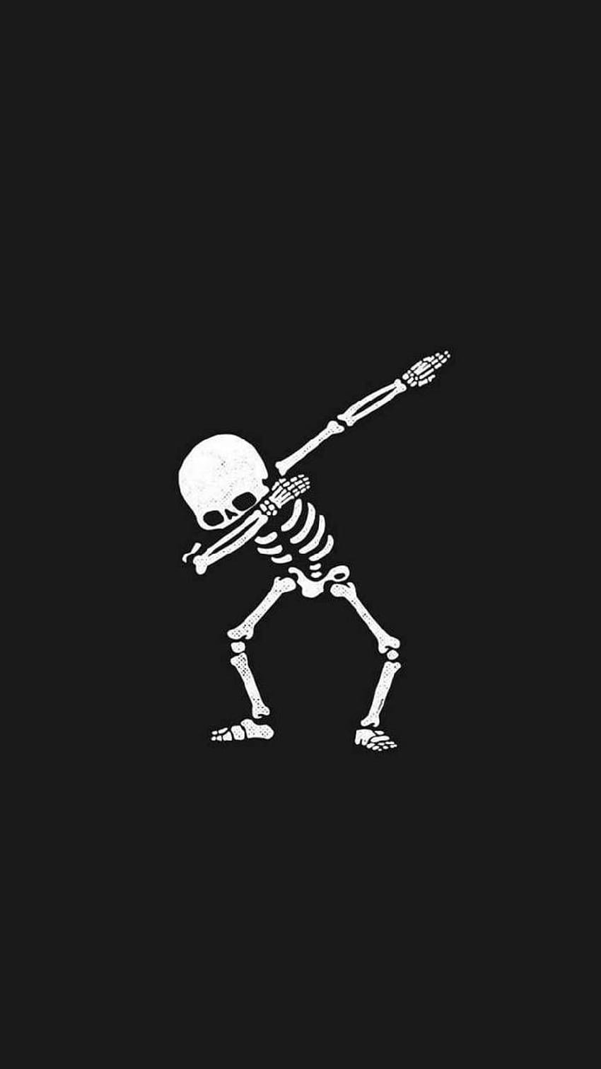 Черен скелет, тъмен скелет HD тапет за телефон