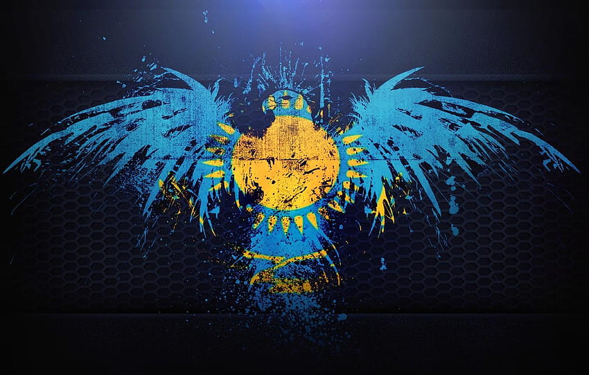 bandeira do Cazaquistão papel de parede HD