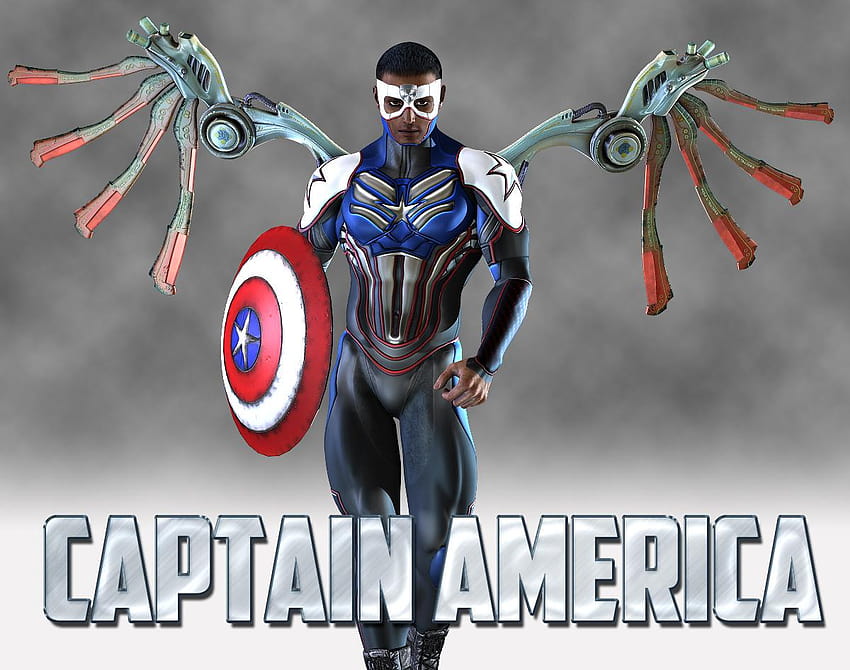 Sam Wilson: Captain America by shaft73 Poser Fantasy HD wallpaper