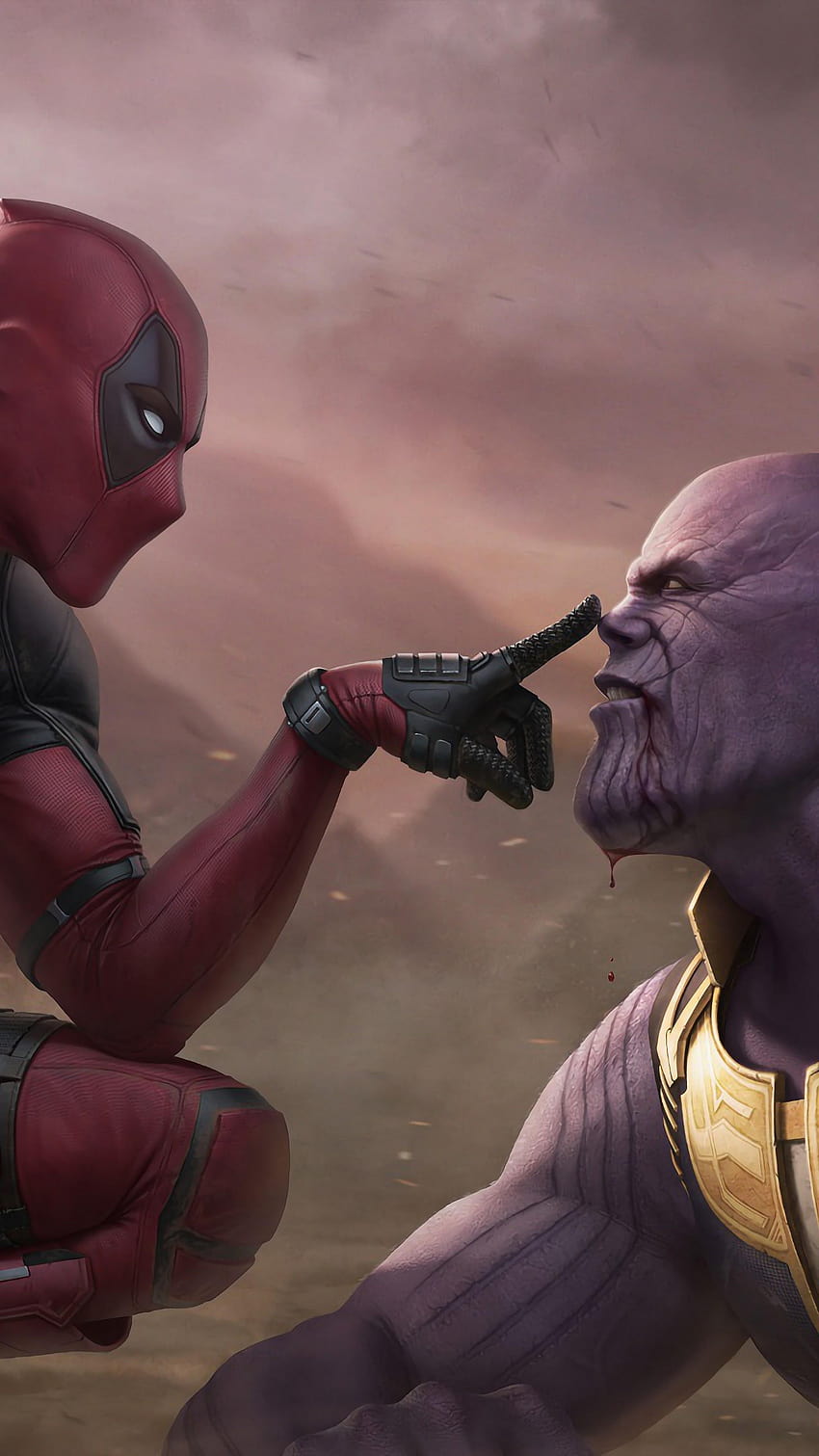 Deadpool vs. Thanos, iphone deadpool Papel de parede de celular HD