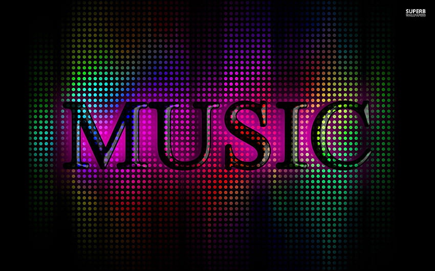 Music Colorful Black Backgrounds, music sign colorful background HD wallpaper