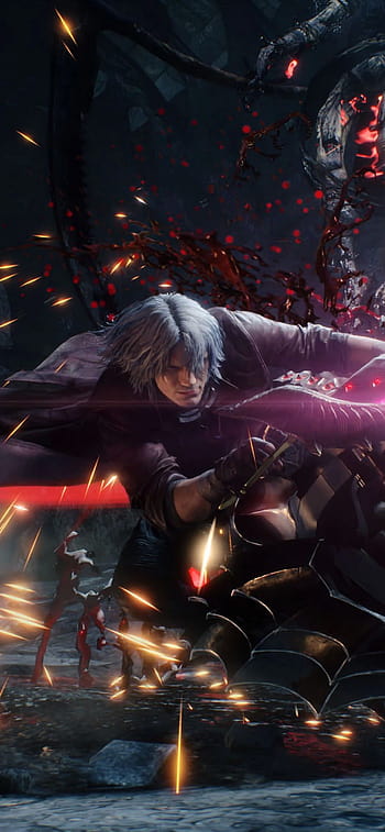 Wallpaper guns, sword, sword, hunter, Dante, red coat, Dante, DMC 4 for  mobile and desktop, section игры, resolution 1920x1200 - download