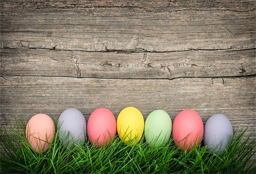 Amazon : CSFOTO 7x5ft Backgrounds Easter Eggs on Grass Rustic, easter roustic HD wallpaper