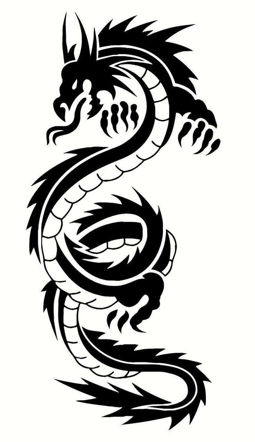 Stylized Dragon Spiral Tattoos Set Of Black And White Vector  Illustrations Royalty Free SVG Cliparts Vectors And Stock Illustration  Image 25515924