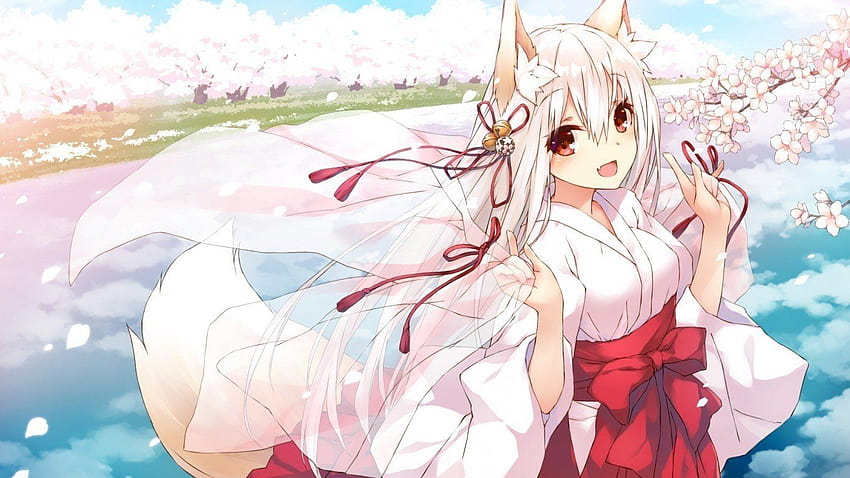 Cute Anime Fox, anime fox spirit girl HD wallpaper | Pxfuel