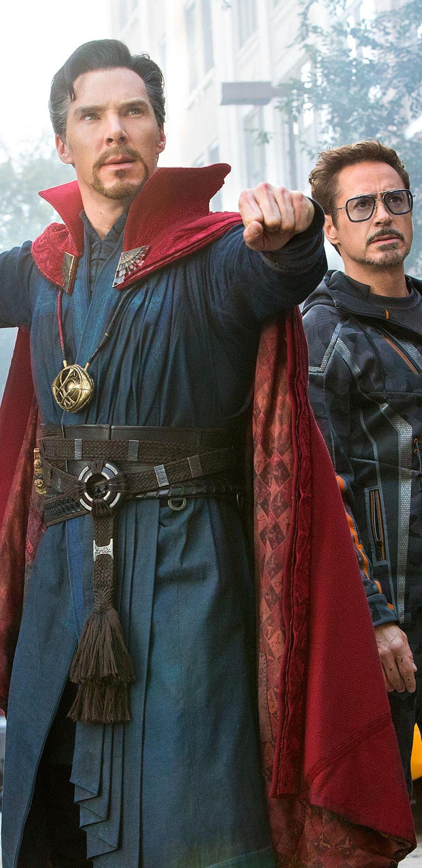 1440x2960 ​​Doctor Strange Stark Wong Dan Banner Di Avengers Infinity, dokter perang infinity yang aneh wallpaper ponsel HD