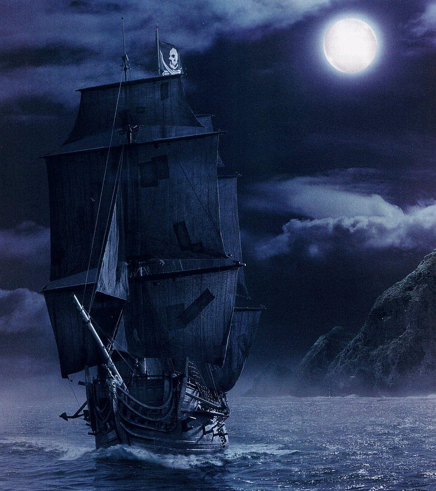 Schwarzes Perlenschiff HD-Handy-Hintergrundbild