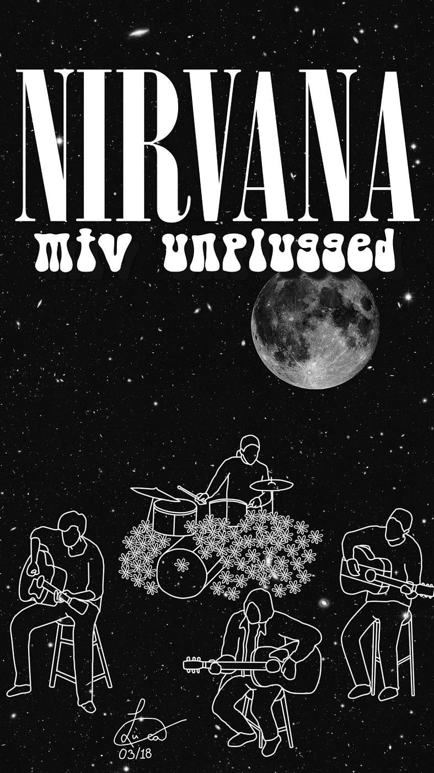 nirvana mtv unplugged Кърт Кобейн HD тапет за телефон