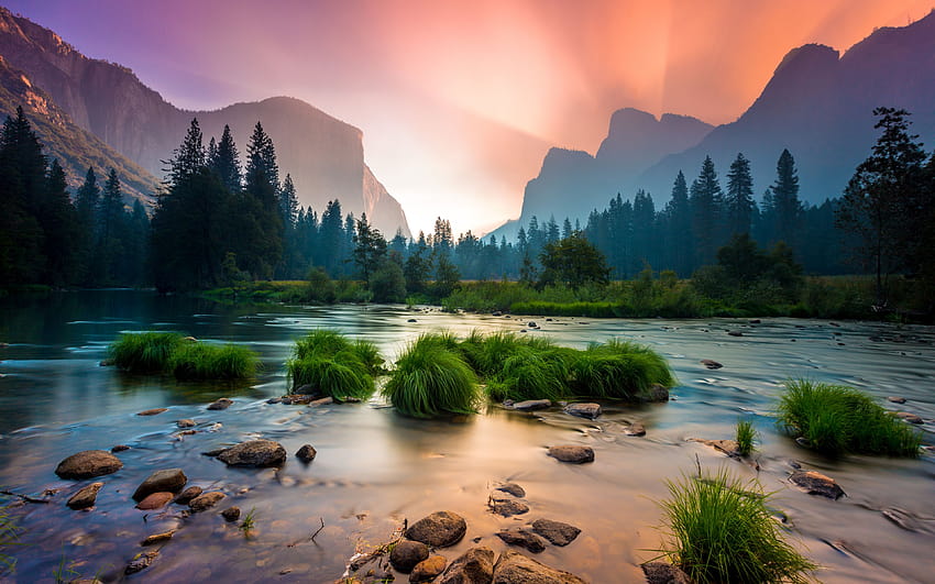 Yosemite Windows 10, yosemite vadisinde gün doğumu HD duvar kağıdı
