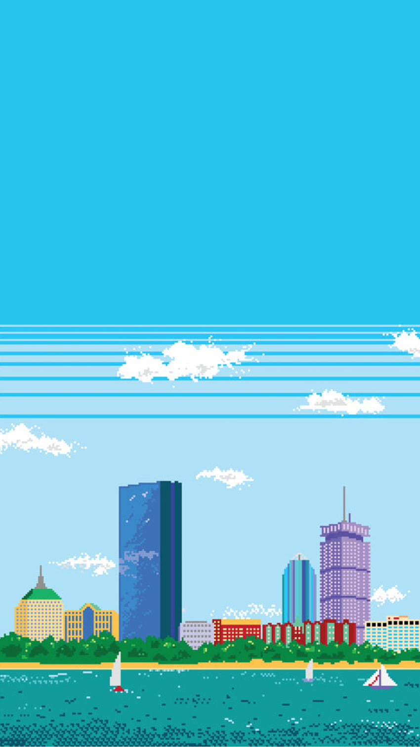 Boston pixel phone : boston, mobile city pixel HD phone wallpaper