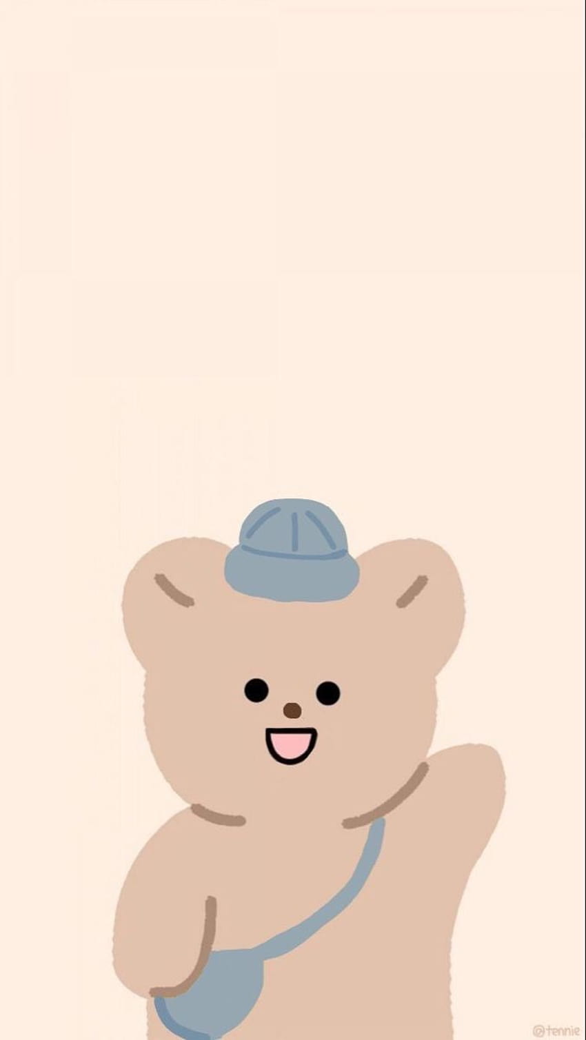 Orso coreano, orsacchiotto dei cartoni animati Sfondo del telefono HD