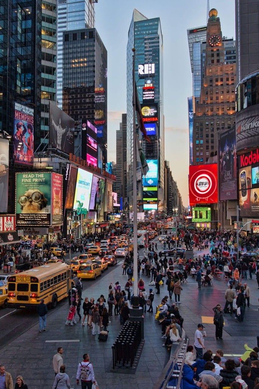 New York City, New York Times Meydanı panosundaki Pin HD telefon duvar kağıdı