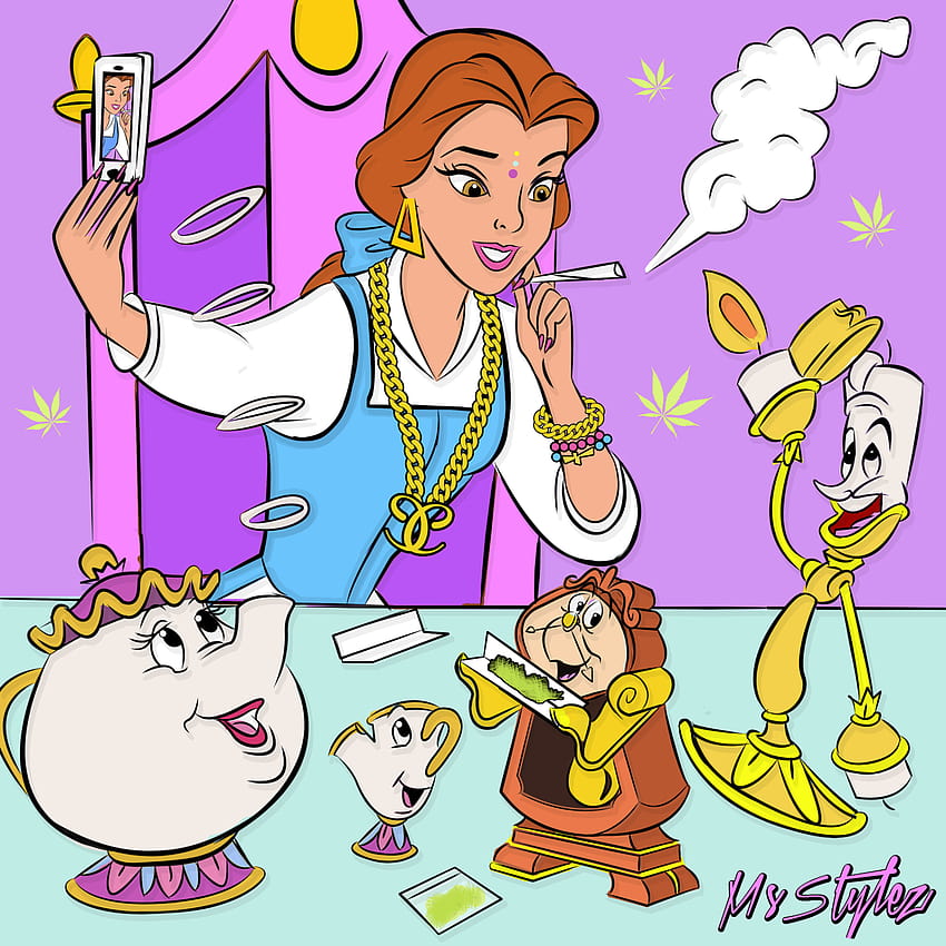Disney Princess Smoking Weed, weed princess HD phone wallpaper