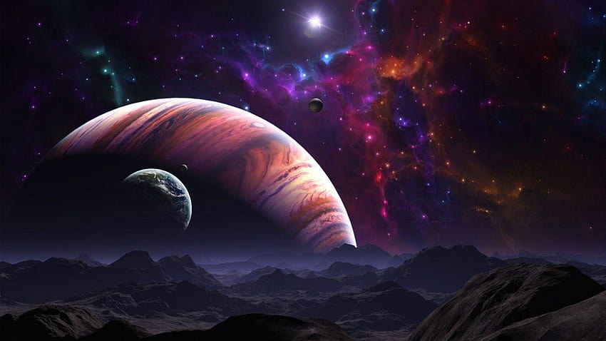 1366x768 Awesome Outer Space PC および Mac、1366x768 スペース 高画質の壁紙
