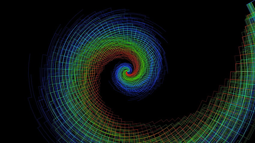 2560x1440 spirala, kolorowa, lejek, skręcona Tapeta HD