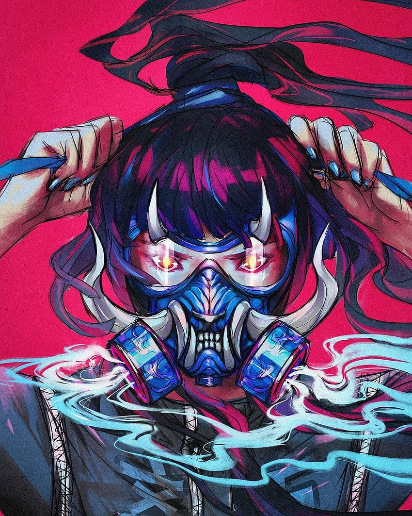 18 Anime Gas Mask ideas, anime girl gas mask HD phone wallpaper
