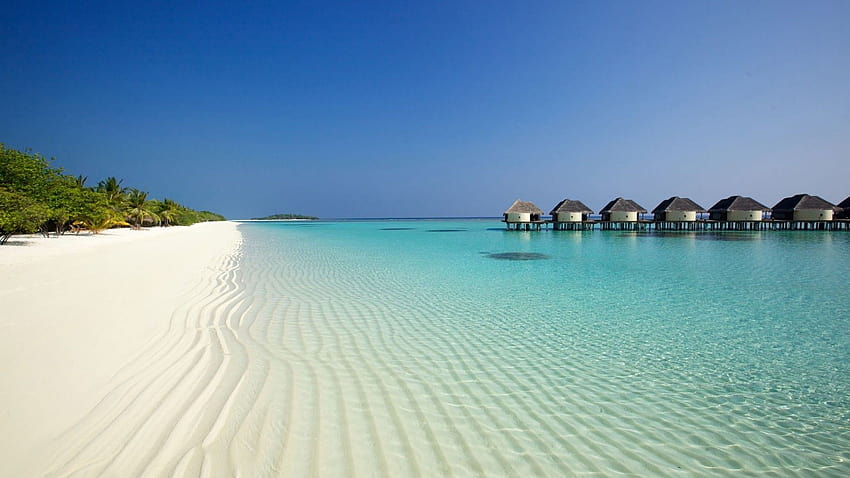 Fantastici sfondi della spiaggia delle Maldive, le Maldive Sfondo HD