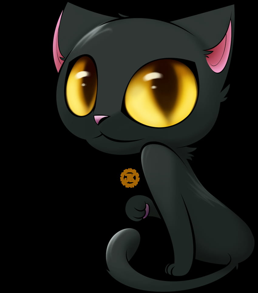 4 Black Cat Drawings, halloween cartoon cats HD phone wallpaper