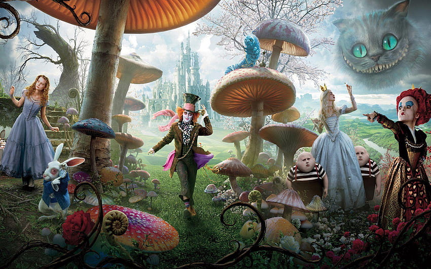 Alice In Wonderland Characters Tim Burton, alice in the wonderland tim burton HD wallpaper