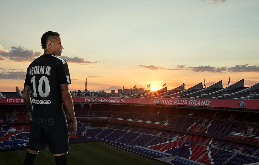 sport, sunset, stadium, football, player, psg 2019 HD wallpaper