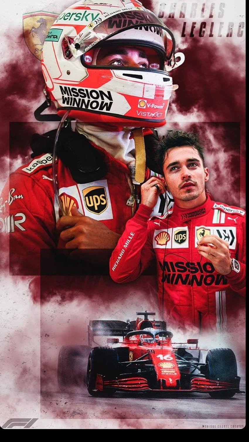 HD wallpaper Ferrari F1 Formula 1 red cars race tracks Charles Leclerc   Wallpaper Flare