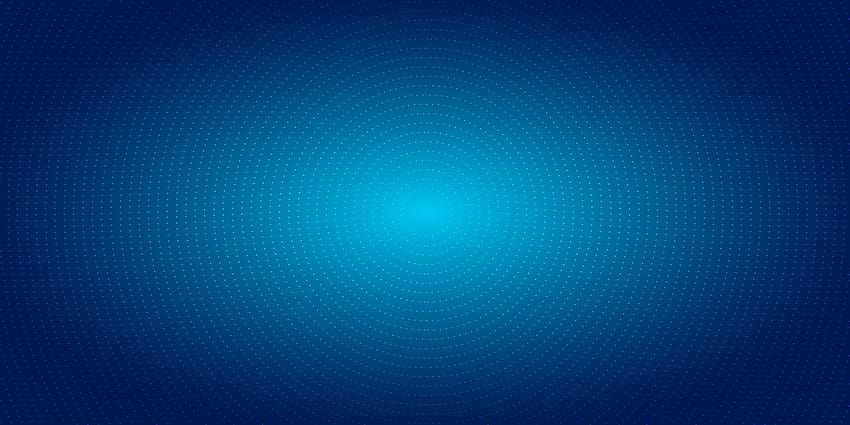 Abstrakcyjny wzór kropek promieniowych półtonów na niebieskim tle gradientu [7500x3750] dla Twojego telefonu komórkowego i tabletu Tapeta HD