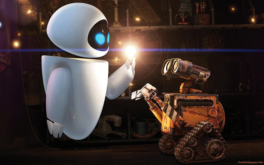 Wall E and Eve HD wallpaper