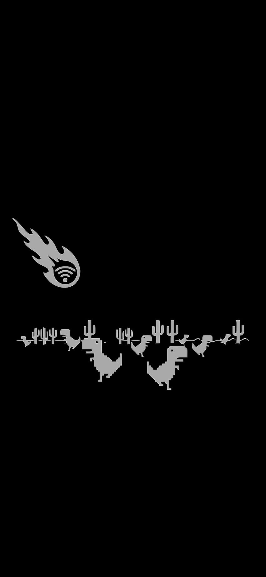 Chrome Dino Game Over [1440x3120]: r/Amoledbackgrounds, google dinosaurio fondo de pantalla del teléfono