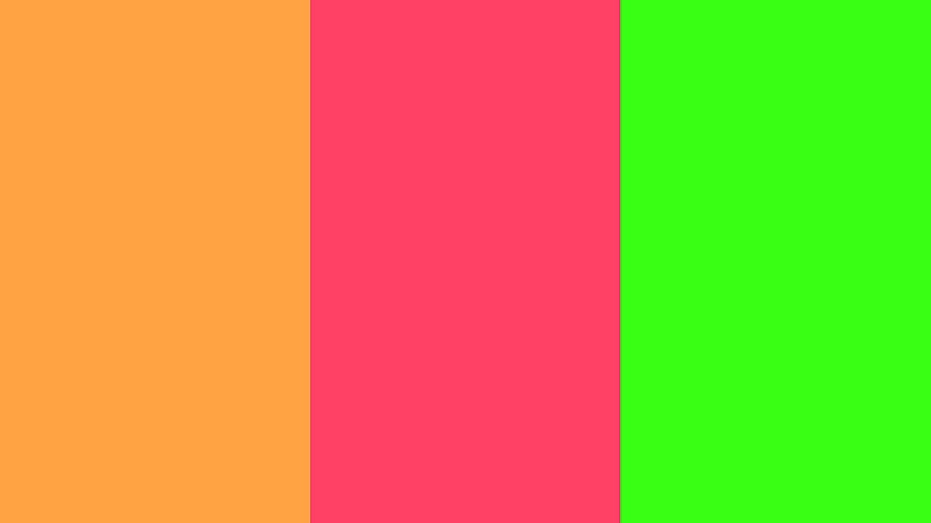 Neon Carrot Neon Fuchsia and Neon Green solid three color backgrounds [2560x1440] for your , Mobile & Tablet, three colours HD wallpaper
