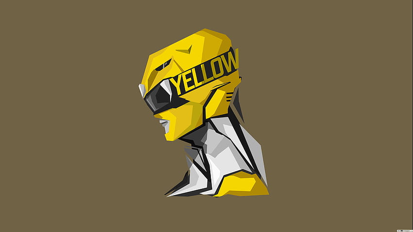 Power Ranger, Yellow Ranger Minimalist, yellow rangers HD wallpaper