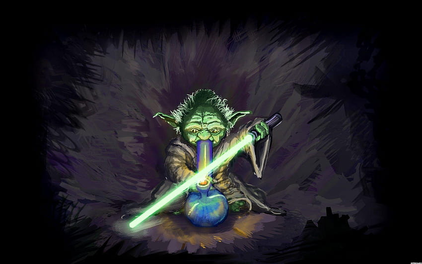 Yoda Bong Weed HD wallpaper
