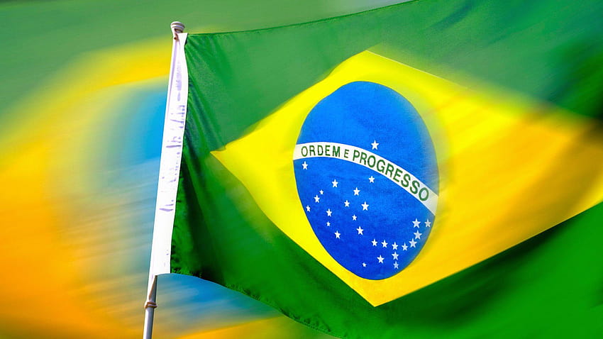 Бразилски флаг на живо HD тапет