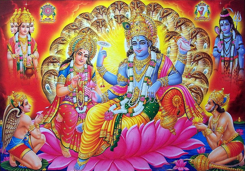 Brahma Vishnu Mahesh, vishnu ji HD wallpaper