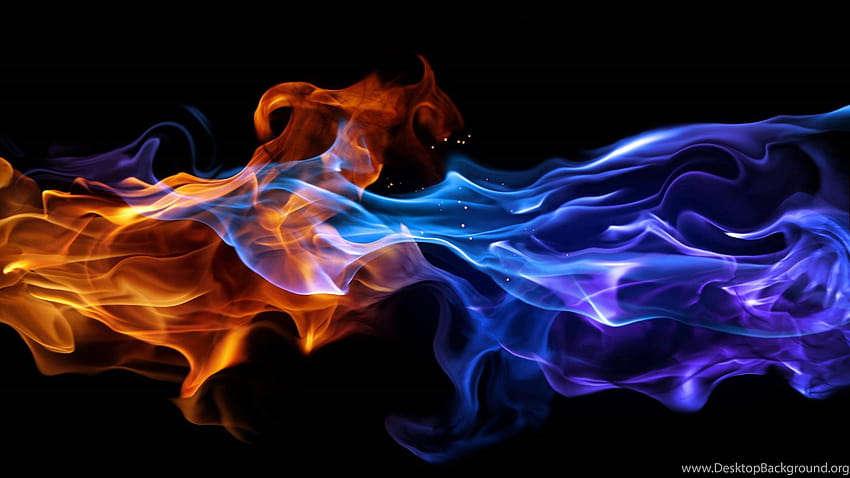 Blue Fire Iphone : Abstract Kokean, fire abstract HD wallpaper