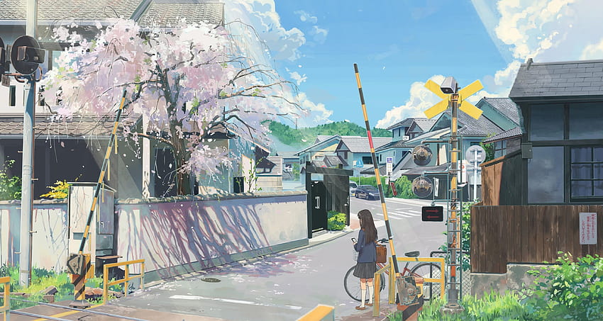 3840x2048 アニメ超高精細、京都の春 高画質の壁紙