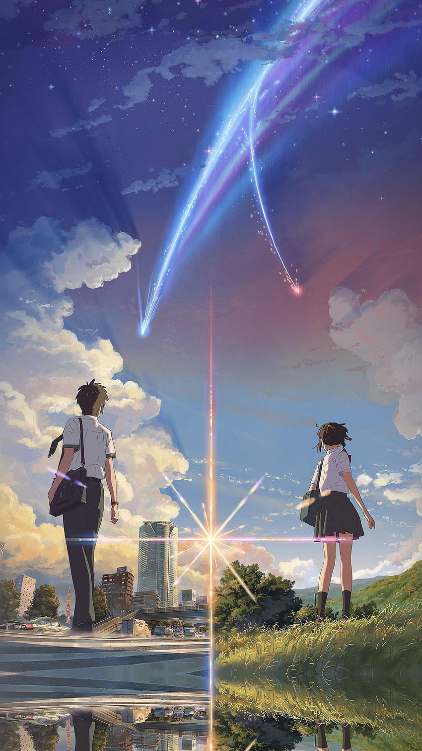 Anime Film Yourname Sky Illustration Art Android, anime sky Fond d'écran de téléphone HD