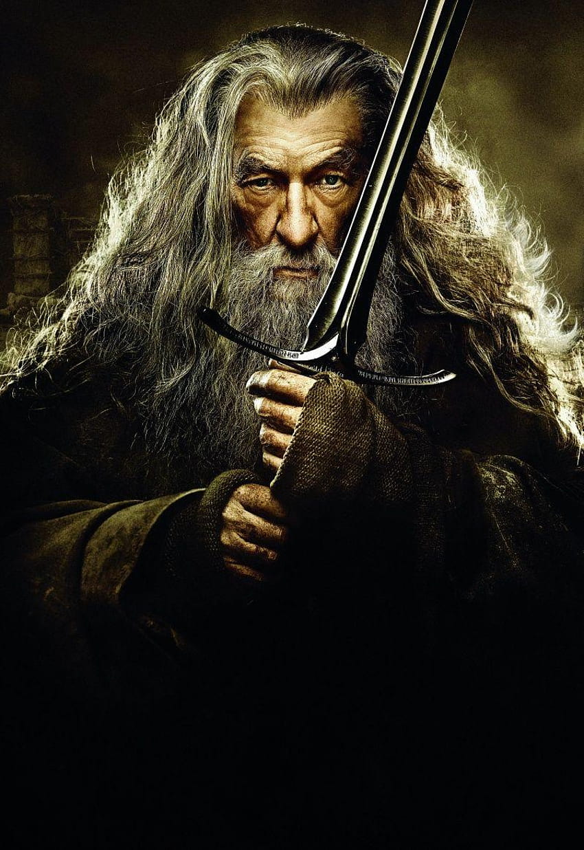 Hobbit 2 filmi Gandalf rolünde Ian McKellen HD telefon duvar kağıdı