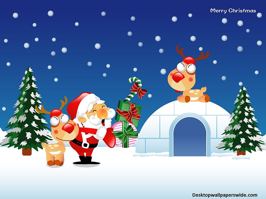 4 Christmas Cartoon for, cartoon christmas HD wallpaper | Pxfuel