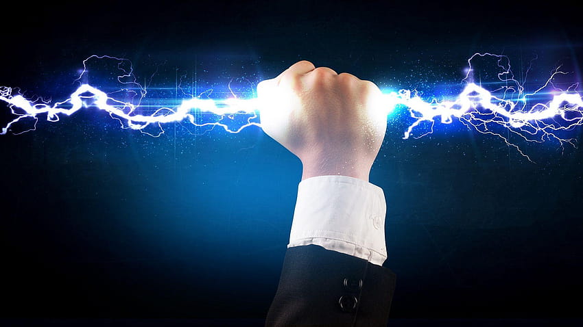 Power in the hand amazing 3D wide, electric power HD wallpaper