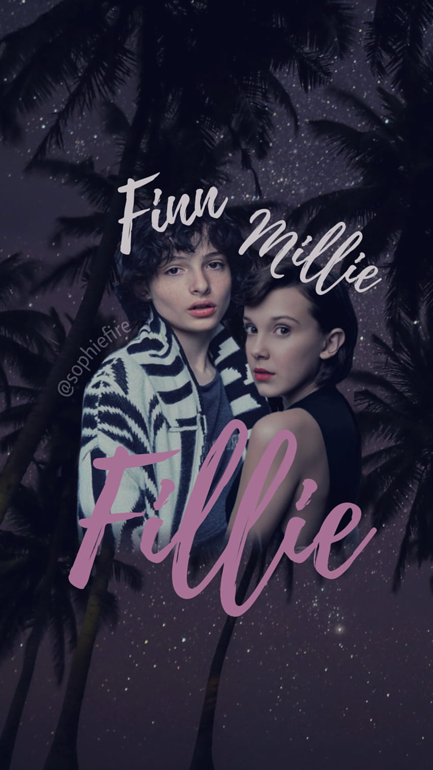 desktop wallpaper finm wolfhard x millie bobby brown%E2%94%8Bfillie millie bobby brown iphone