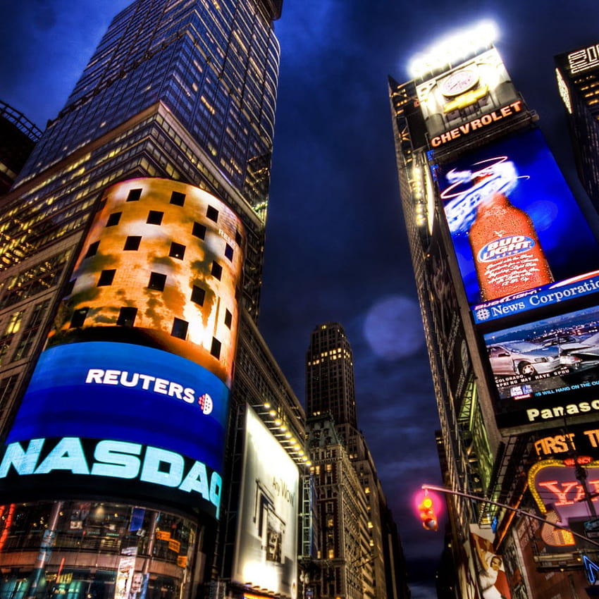 NASDAQ Stock Market Ню Йорк, Нюйоркска фондова борса HD тапет за телефон